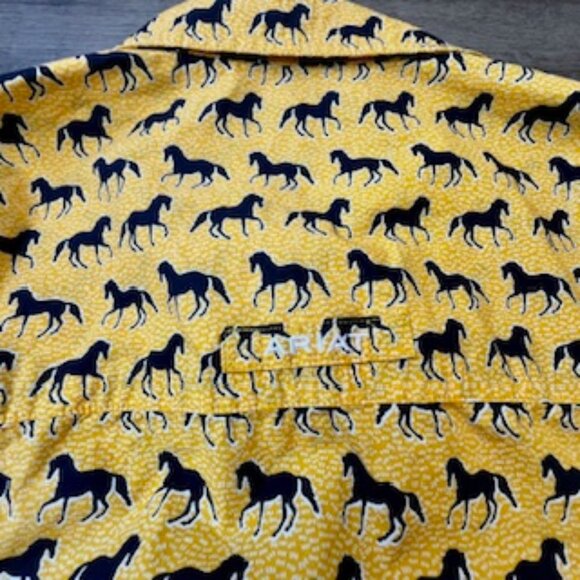 Ariat Performance long sleeve show shirt western cowgirl rodeo 100% cotton med - Picture 11 of 11